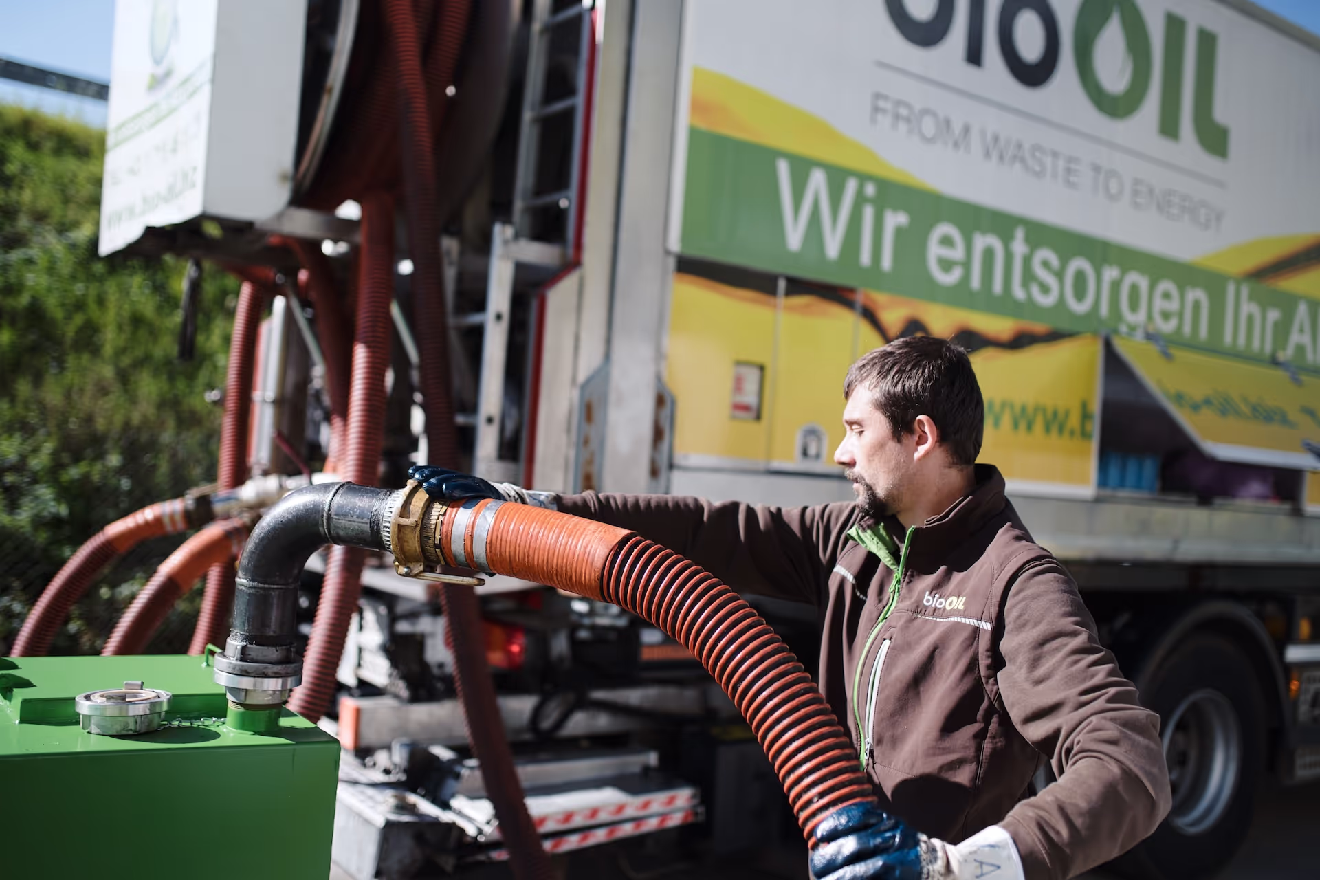 BIO OIL UCO collection truck